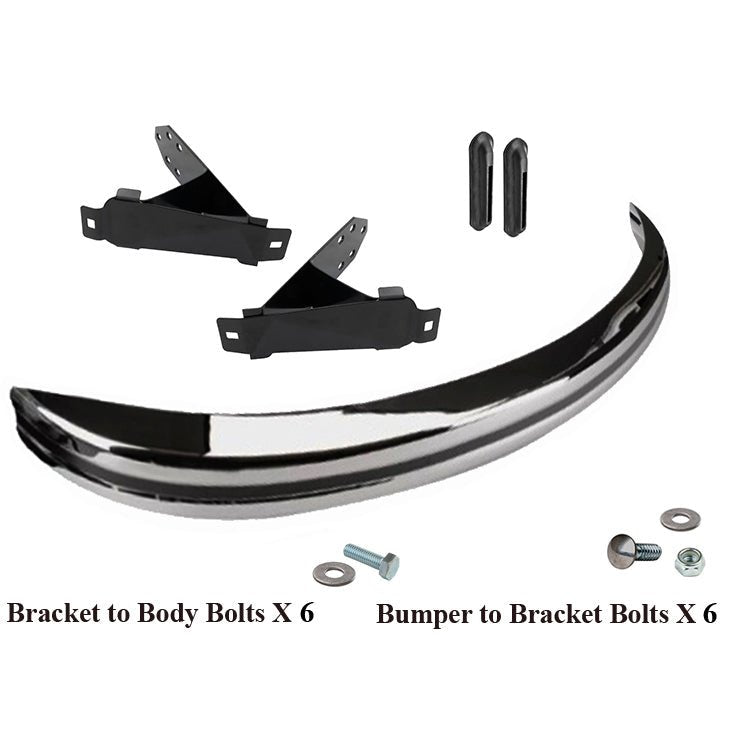 Vw Super Beetle 1971 - 73 Rear Bumper Kit With Brackets, Hardware, Seals - Moore Parts
