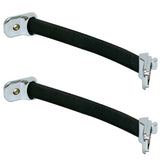 VW Type 2 Bus Inside Door Pull Grab Handle, Black & Chrome Trim 1968 - 79, Pair - Moore Parts