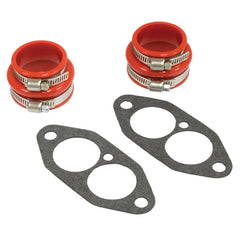 Empi 3229 Vw Bug Dual Port Intake Boot Kit, Red Urethane Boots, Clamps, Gaskets 