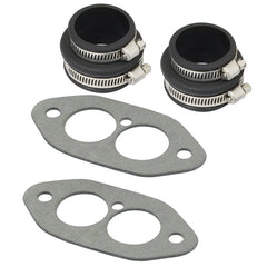 Empi 3412 Vw Bug Dual Port Intake Boot Kit, Black Rubber Boots, Clamps, Gaskets