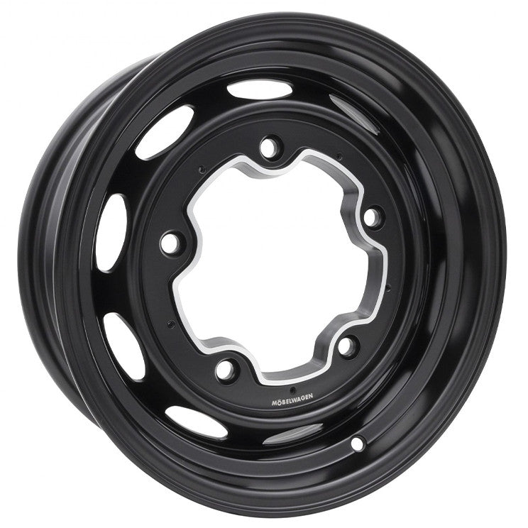 Empi 10-1174 Vintage 190 Black Aluminum Vw Wheel, 5X205 15"X4.5" Wide