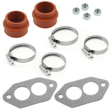 Vw Bug Dual Port Intake Boot Kit, Silicone Boots, SS Clamps, Gaskets & Nuts