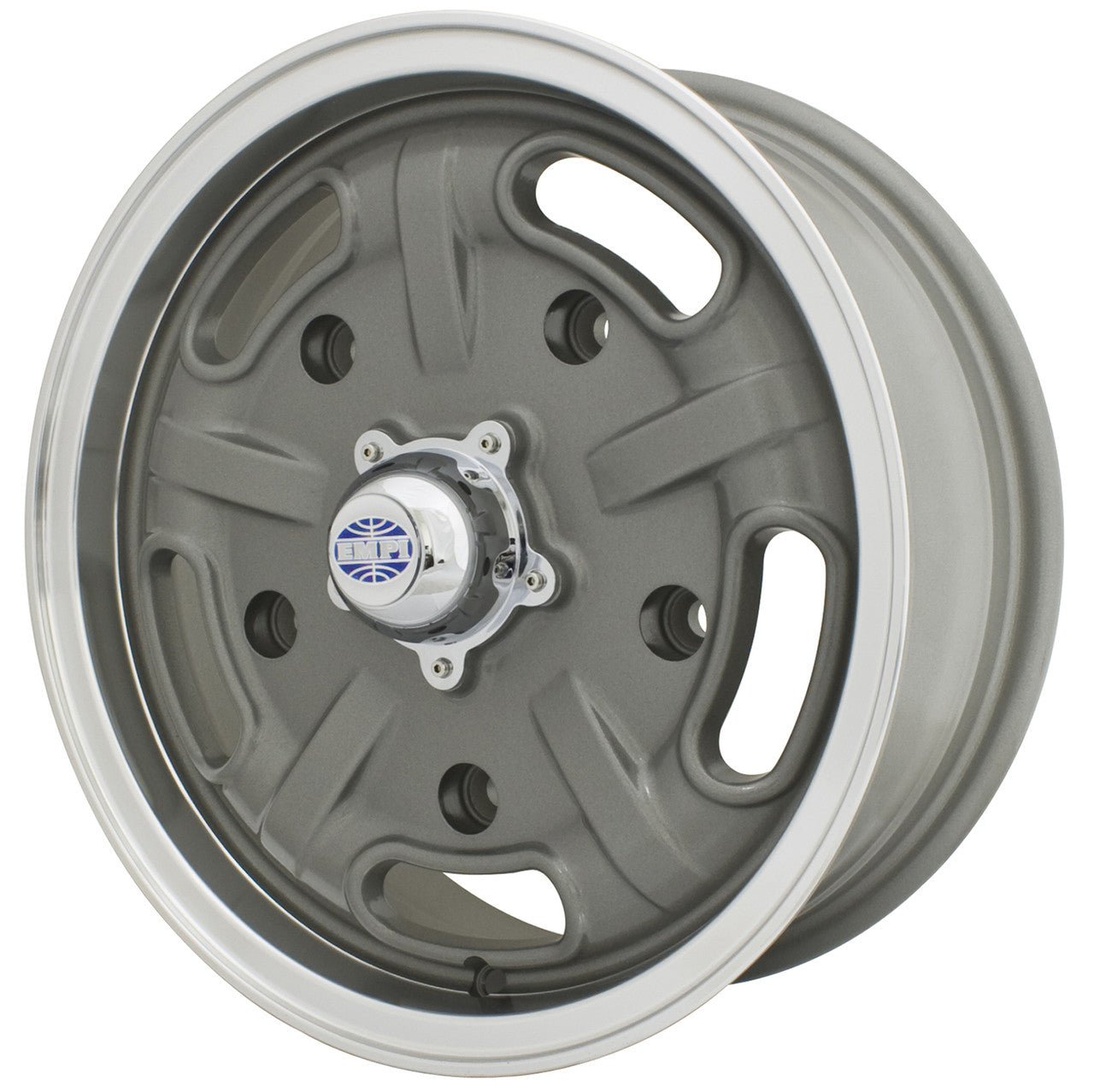15" X 5 - 1/2" Vw Bug 5 Lug Gun Metal Grey Empi Corsa Wheel Include Cap - Valve Stem - Moore Parts