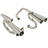 Empi 18-1047 Bugpack Stainless Steel Mega Dual Exhaust W/Baffles. Fits Air-cooled Vw Engine