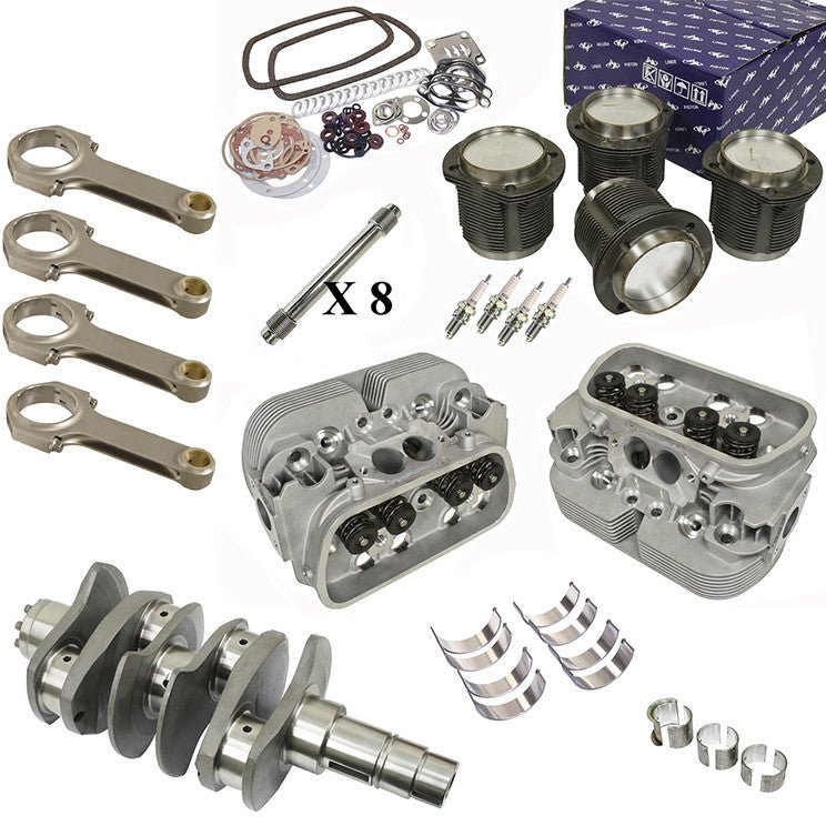 1835cc Air - cooled Vw Bug Engine Rebuild Kit, 69mm Crank GTV - 2 Heads / Pistons - Moore Parts