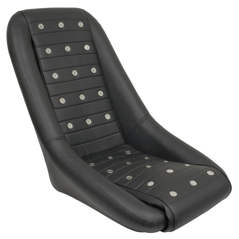 Empi 62-2881 Race Trim Roadster Style Lo-Back Seat - Black Vinyl With Vents