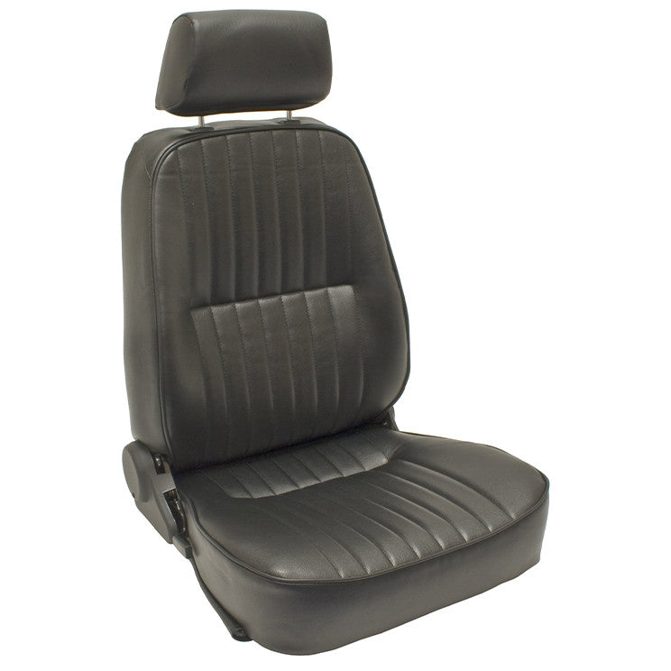 Empi 62-2961 Black Vinyl Reclining Low Back Bucket Seat W/Headrest, Right Side