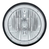 7" Crystal Headlight W/White LED Halo Ring, 9007 Bulb & H4 Adapter - Moore Parts