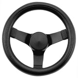 Vw Bug Steering Wheel, Black 3 Spoke 10-1/4" Diameter, 3-1/2" Dish
