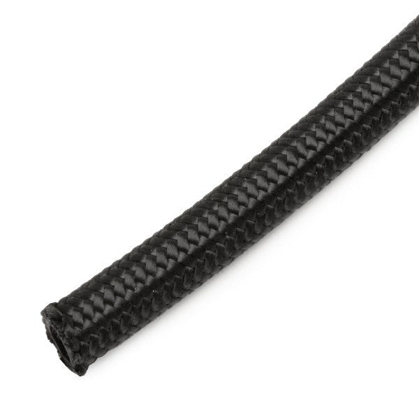  - 8 AN Double Braided Black Cloth Covered Stainless Steel Hose 3/8" I.D. 10 Feet - Moore Parts