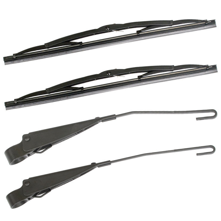 Vw Bug Wiper Arms & Wiper Blades, Left & Right Side Type 1 Vw Bug 73-77, SB 1971-72