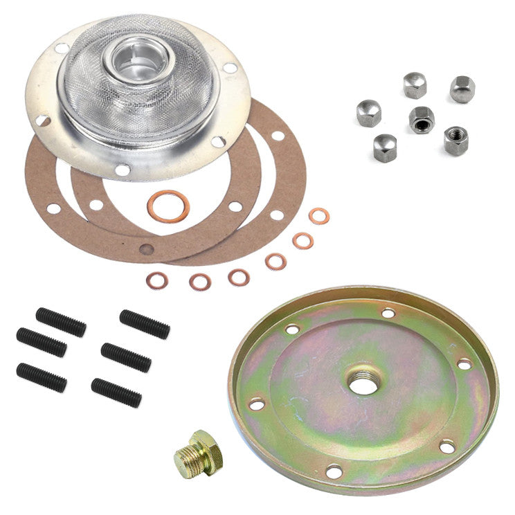 Vw Bug Oil Drain Plate Cover Kit. Vw Air-cooled Engines 1500cc And up (AC115200)