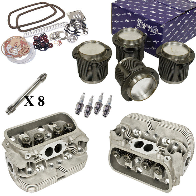 Vw Bug Engine Rebuild Kit 1600cc Air-cooled, Top End Heads & Pistons