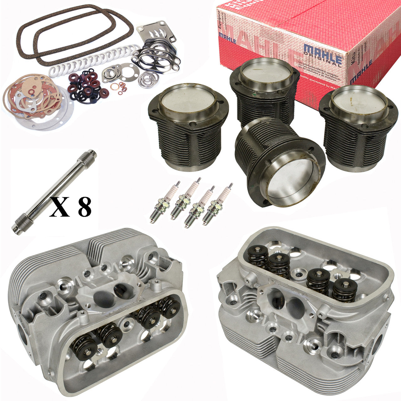 Vw Bug Engine Kit Hi Performance 1835cc With Racing Cylinder Heads Top End Only, Mahle Pistons