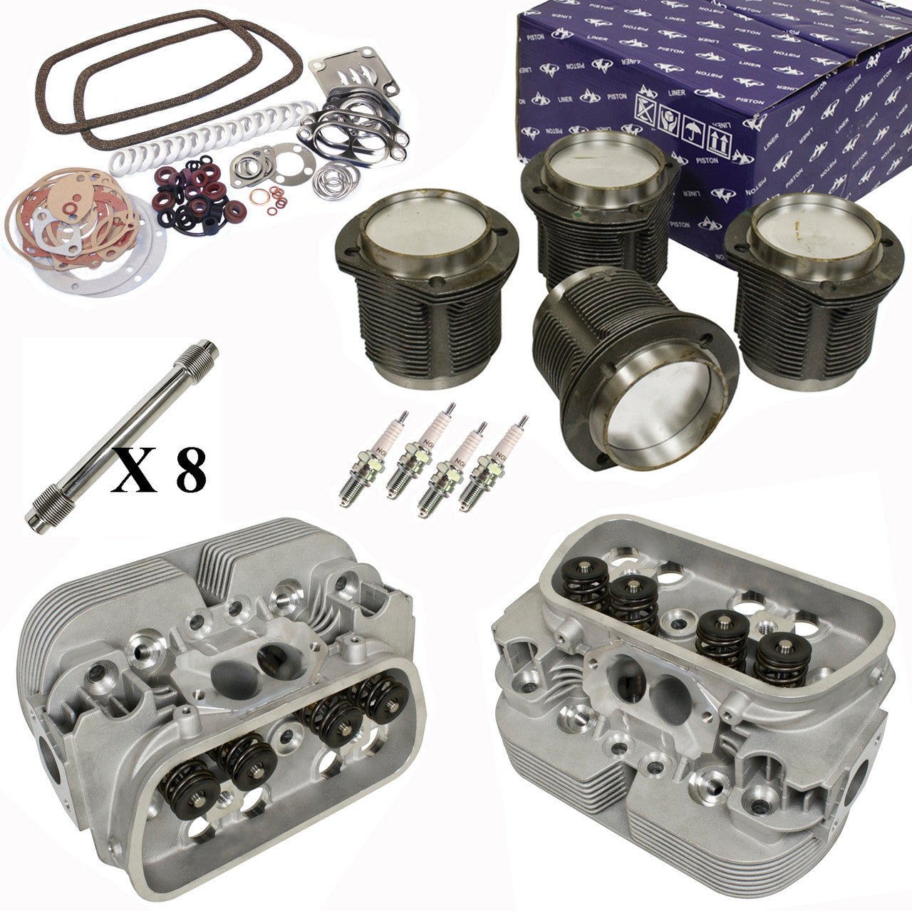 Vw Bug Engine Kit Hi Performance 1776cc With Racing Cylinder Heads Top End Only