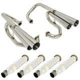 Empi 18-1047 Bugpack Stainless Steel Mega Dual Exhaust W/Baffles. Fits Air-cooled Vw Engine