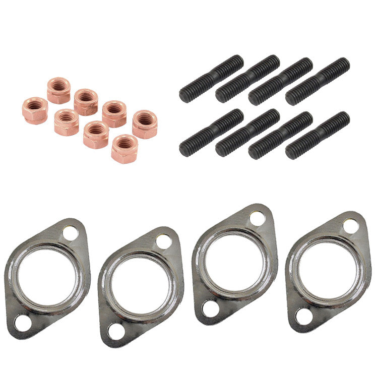 Vw Bug Exhaust Stud, Nut & Gasket Kit. 8 Nuts, 8 Exhaust Studs, 4 Gaskets. Sold As Kit