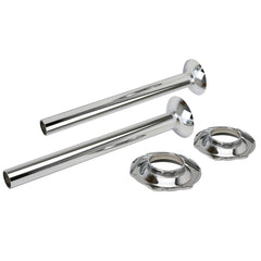 Chrome Vw Bug Swing Axle Tubes With Side Flanges, Pair