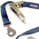Heavy Duty 3 Point Tire Style Ratchet Strap/Tie Down 2" X 9' 10,000 Lbs Rating