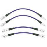 Brake Line Kit Vw Bus 1967. Blue Steel Braided 4-Piece Set