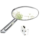 Manx Buggy Chrome Sideview Oval Mirror W/Aluminum Mount, Each
