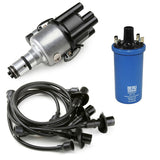 Vw Bug Ignition Kit 009 Distributor, 12V Beru Blue Coil, Black Wires
