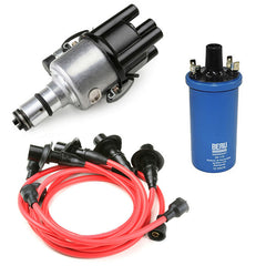 Vw Bug Ignition Kit 009 Distributor, 12V Beru Blue Coil, Red Wires
