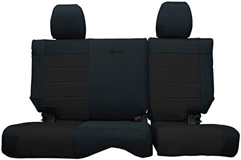 Bartact Black Rear Seat Covers, Split Bench For Jeep Wrangler JK 2 Door 2011-12