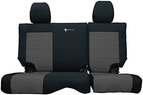Bartact Grey Rear Seat Covers, Split Bench For Jeep Wrangler JK 4 Door 2011-12