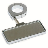 Polished Aluminum Rear View Mirror - Clamp On 1-3/4" Tubing