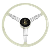 Empi 79-4060 Banjo Style Grey Vintage 3 Spoke Steering Wheel, 15-1/2" Diameter