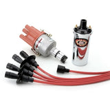 Pertronix Vw Ignition Kit With Ignitor Distributor, Chrome Coil, Red Wires