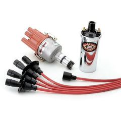 Pertronix Vw Ignition Kit With Ignitor Distributor, Chrome Coil, Red Wires