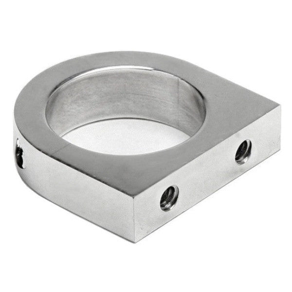 Polished Aluminum Clamp Bracket With 1/4"-20 Threads For 1-3/4" Tube