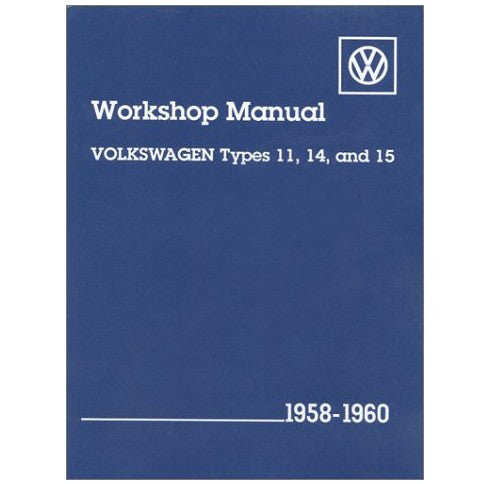 Bentley Shop Manual For Type 1 Bug & Ghia 1958-1960 Air-cooled Volkswagens