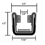 Automotive Felt Window Channel. 32.5" Long - 1/2" Wide - 1/2" Tall, Pair - Moore Parts
