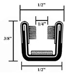 Automotive Felt Window Channel. 32.5" Long - 1/2" Wide - 3/8" Tall, Pair - Moore Parts