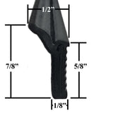 Automotive Felt Window Seal. 8" Long, 1/8" - 1/2" Wide, 5/8" - 7/8" Tall, Set 4 - Moore Parts
