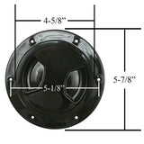 Black Plastic Fuel Gas Cap Cover 6 Bolt Flange With Screw - in Cover - Moore Parts