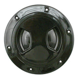 Black Plastic Fuel Gas Cap Cover 6 Bolt Flange With Screw - in Cover - Moore Parts