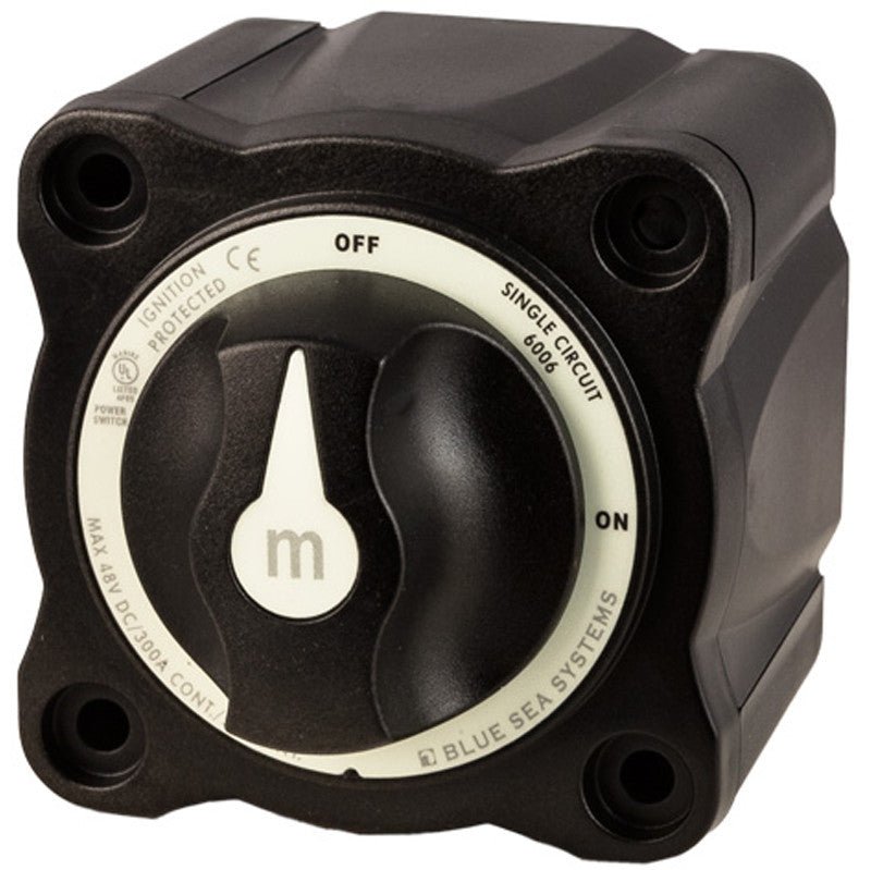 Blue Sea Black Battery Cut - Off Switch Single Battery Operation K4 - 16 - 125 - BK - Moore Parts