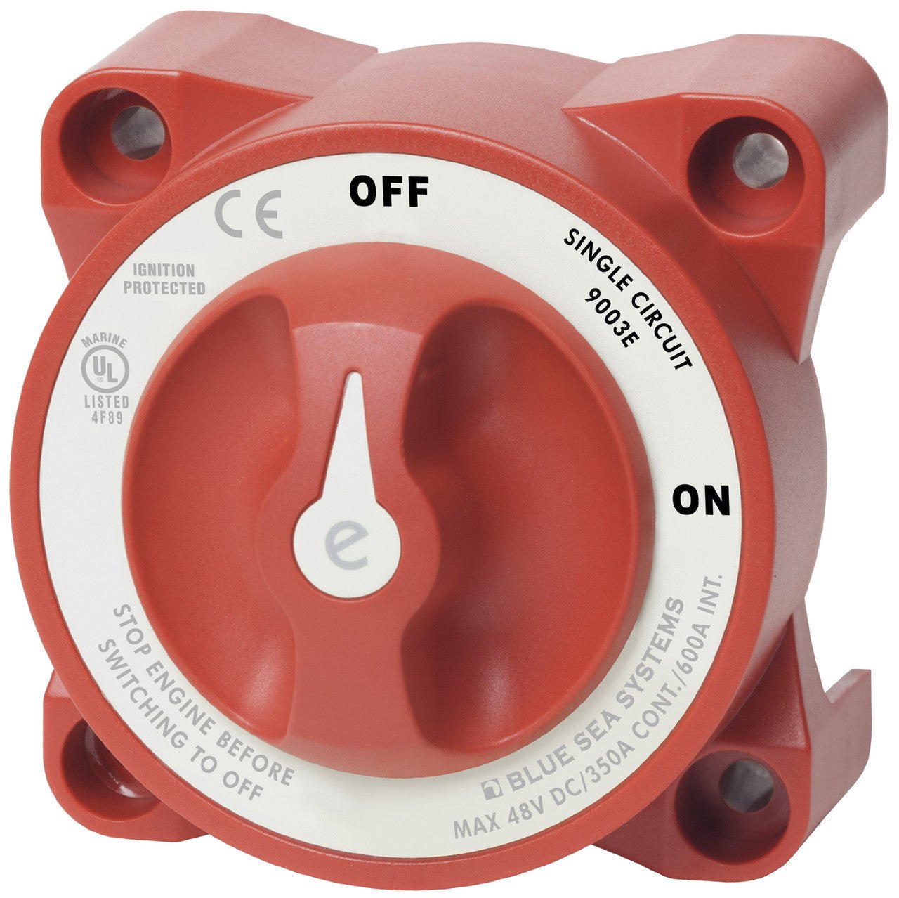 Blue Sea Red Battery Cut - Off Switch Single Battery Operation K4 - 16 - 129 - Moore Parts