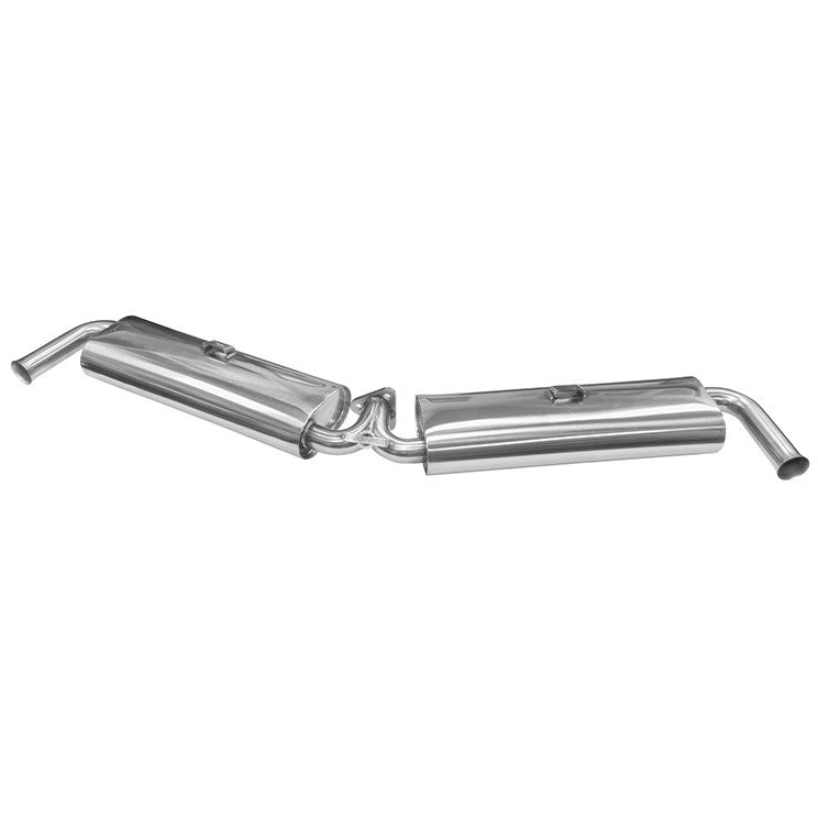 BUGPACK Stainless Steel Dual Quiet Pack Muffler Only, Type 1 Vw Bug/Ghia - Moore Parts