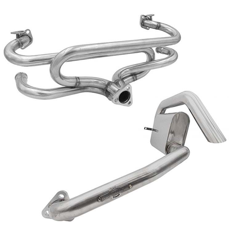 BUGPACK Stainless Steel Hide - Out Muffler Exhaust System 1600cc Type 1 Vw Bug - Moore Parts