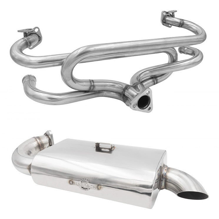 BUGPACK Stainless Steel Mondo Muffler Exhaust System 1600cc Type 1 Vw Bug - Moore Parts
