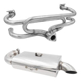 BUGPACK Stainless Steel Mondo Muffler Exhaust System 1600cc Type 1 Vw Bug - Moore Parts