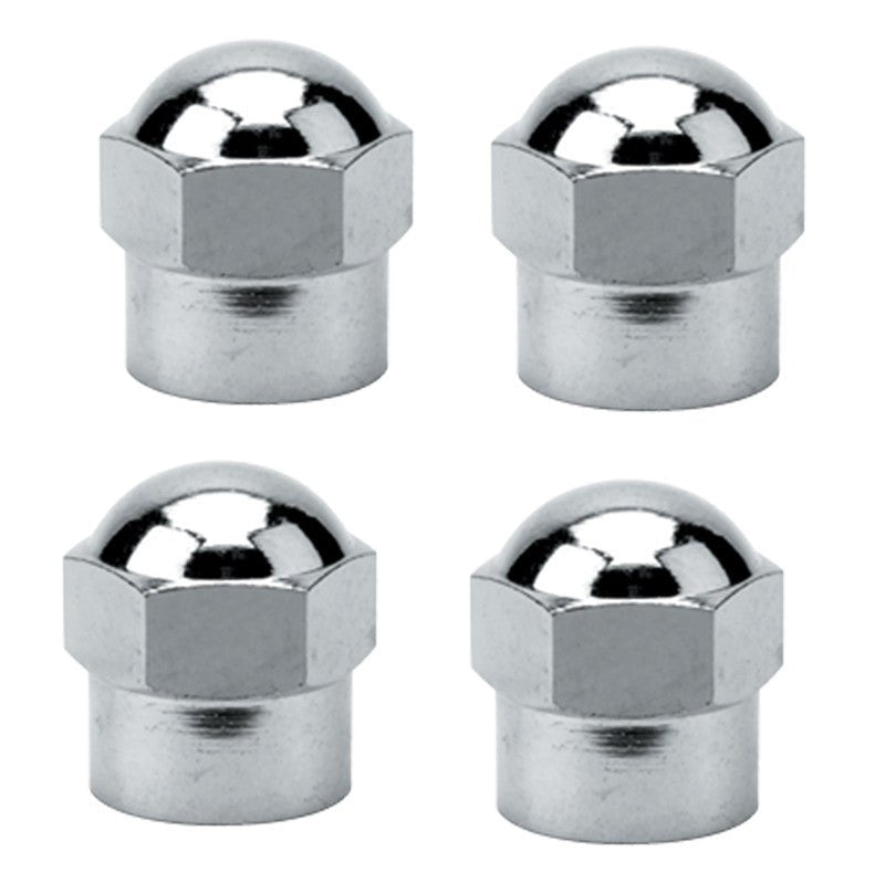 Chrome Steel Valve Stem Cap Only, Hex Cap With Dome Top, 4 Pack - Moore Parts