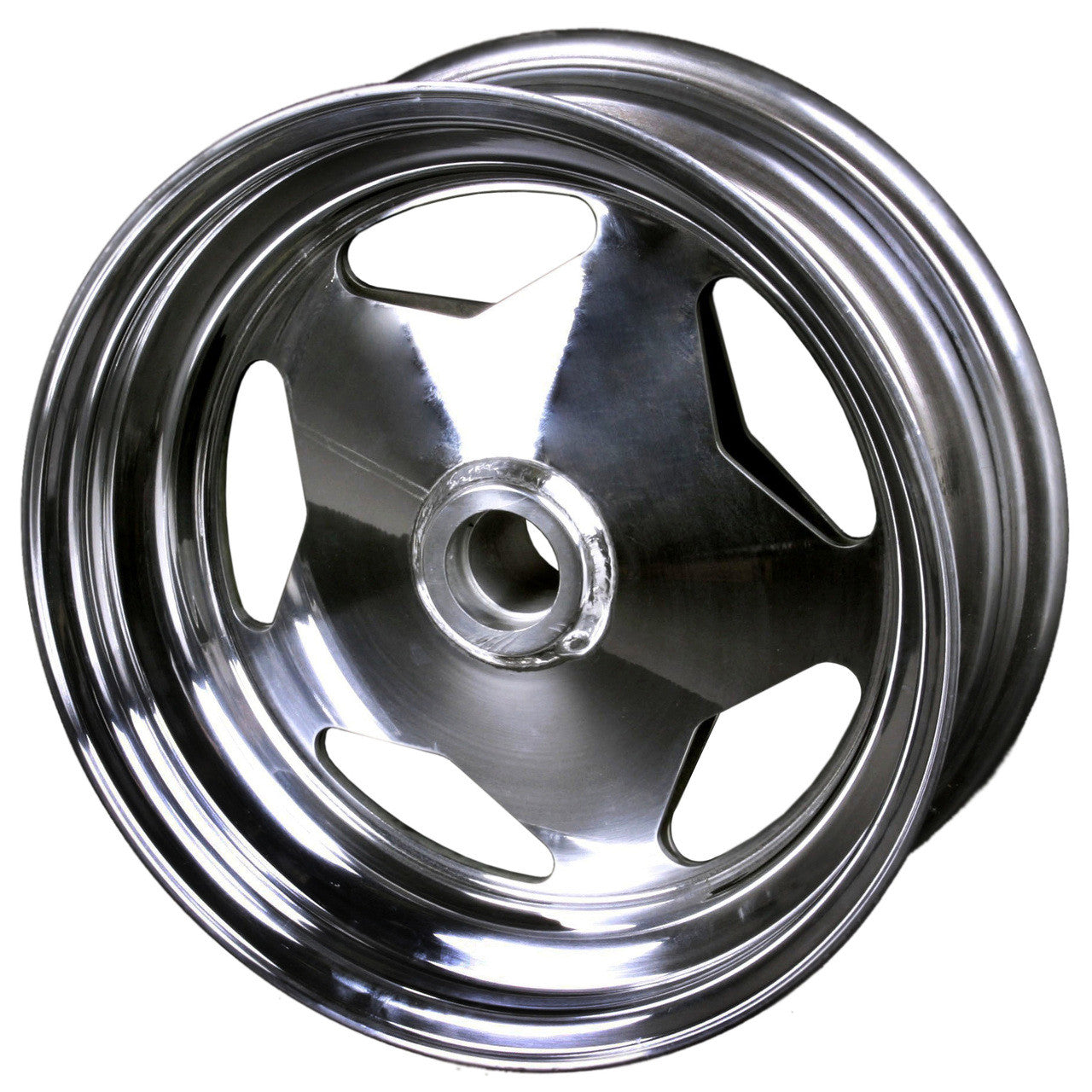 Latest Rage Star Cut Aluminum Spindle Mount Wheel, Vw King Pin 15" X 4". Pair 