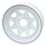 Empi 10 - 1004 Vw Baja Bug 15X7 4 Lug White Steel Spoke Wheel 3 - 1/2" Back Space - Moore Parts