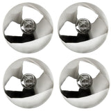 Empi 10 - 1071 Vw Bug 5 Lug Chrome Castle Type Hub Cap 1966 - 67, Set Of 4 - Moore Parts